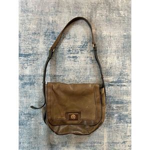 Marc By Marc Jacobs Turnlock 100% Leather Messenger Shoulder Crossbody Bag